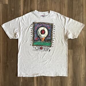 Vintage The Crosby At Bermuda Run Golf T-Shirt Men's Size XL Gray Tournament 90s